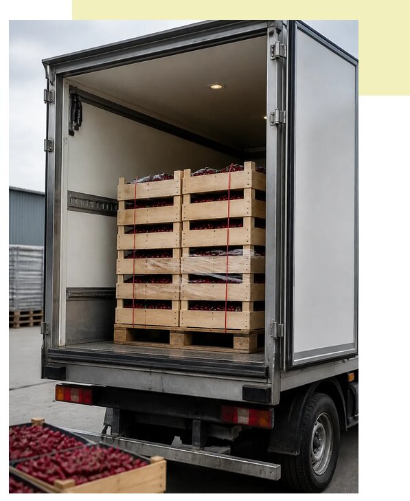 Доставка вишни рефрижератором в Еманжелинск по цене от 5136 р. | Агросервис-Мнж